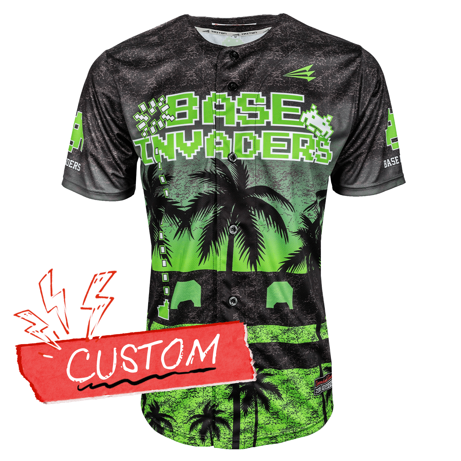 Base Invaders Space Invaders Triton Seamhead Lifestyle Baseball Jersey