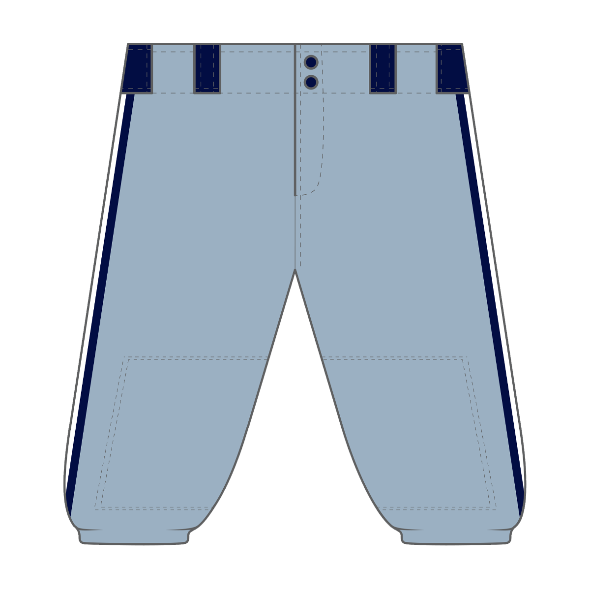 Blue Sox Sports Custom Knicker Baseball Pant