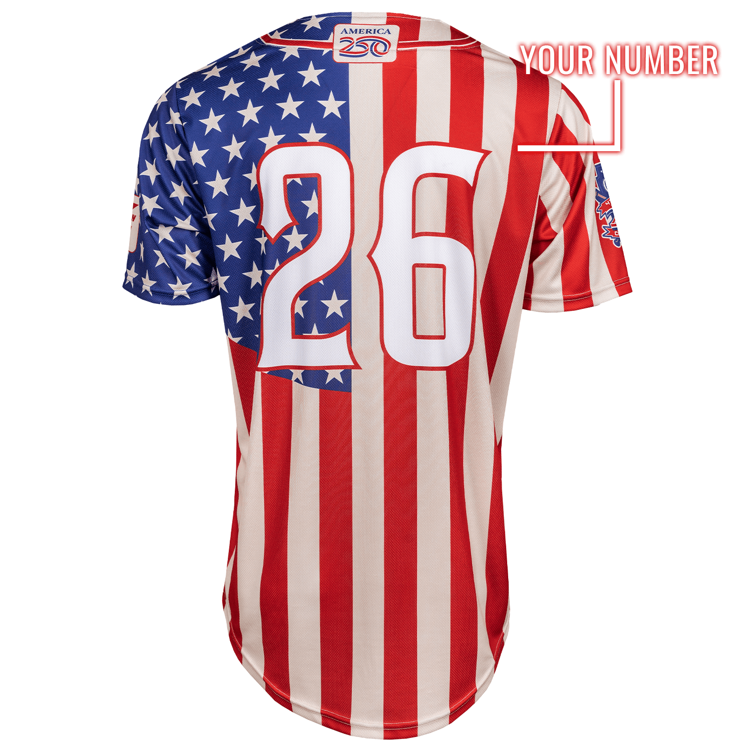Creek Chubs USA 250 Celebration Custom Baseball Jersey