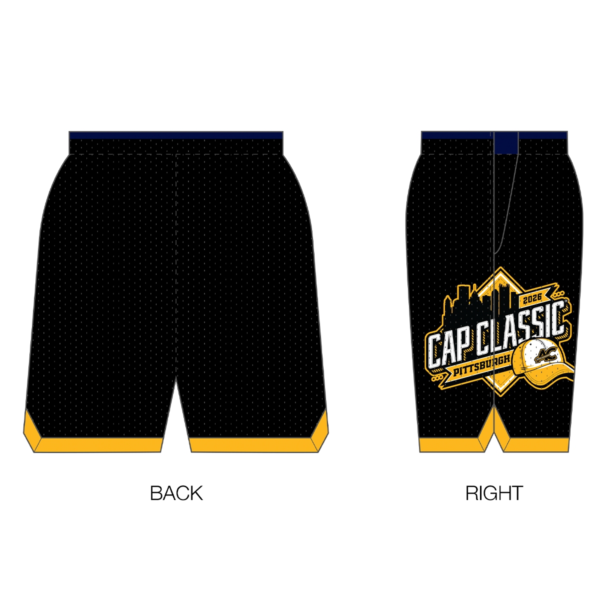 Cap Classic Pittsburgh Custom Retro Mesh Shorts