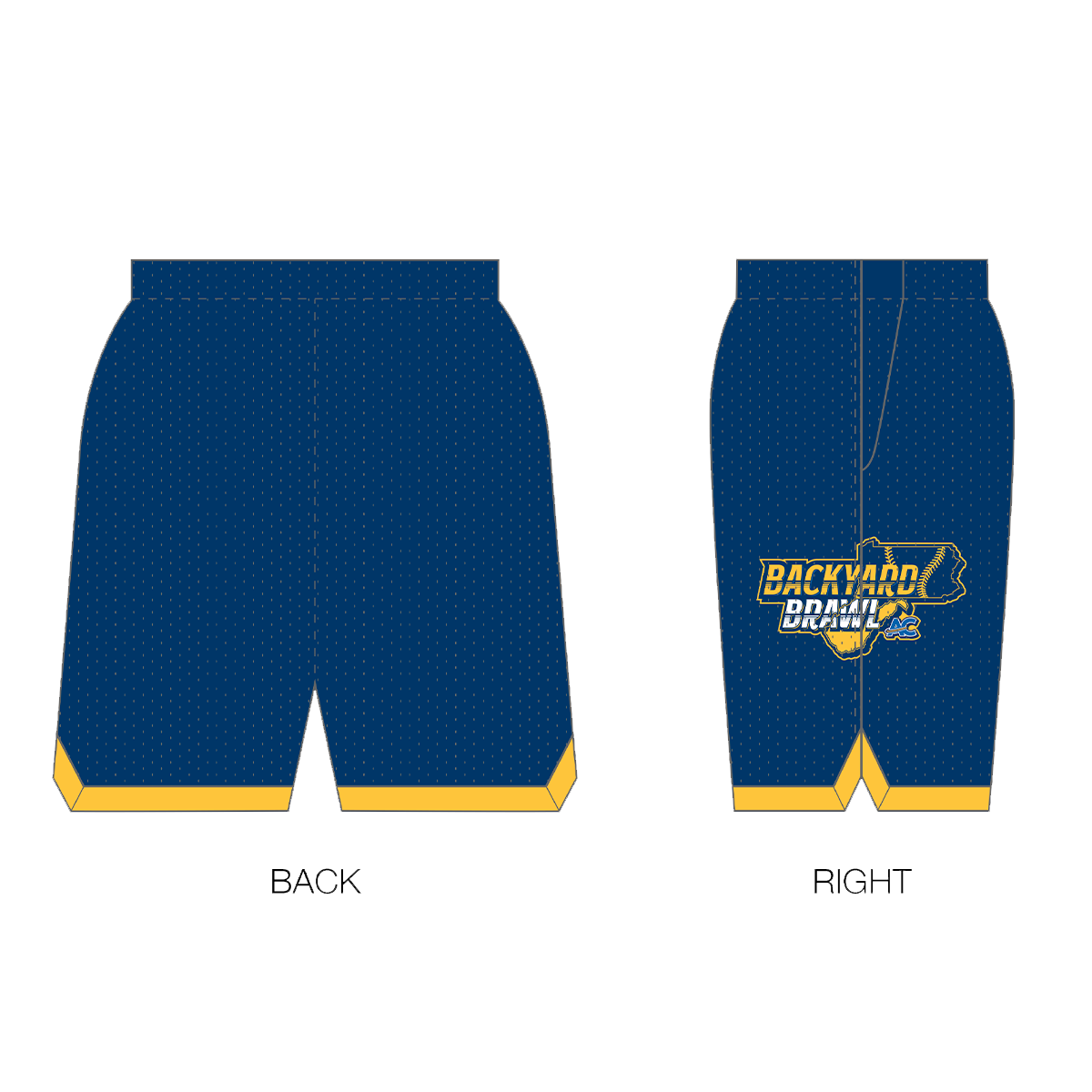 Backyard Brawl Custom Retro Mesh Shorts