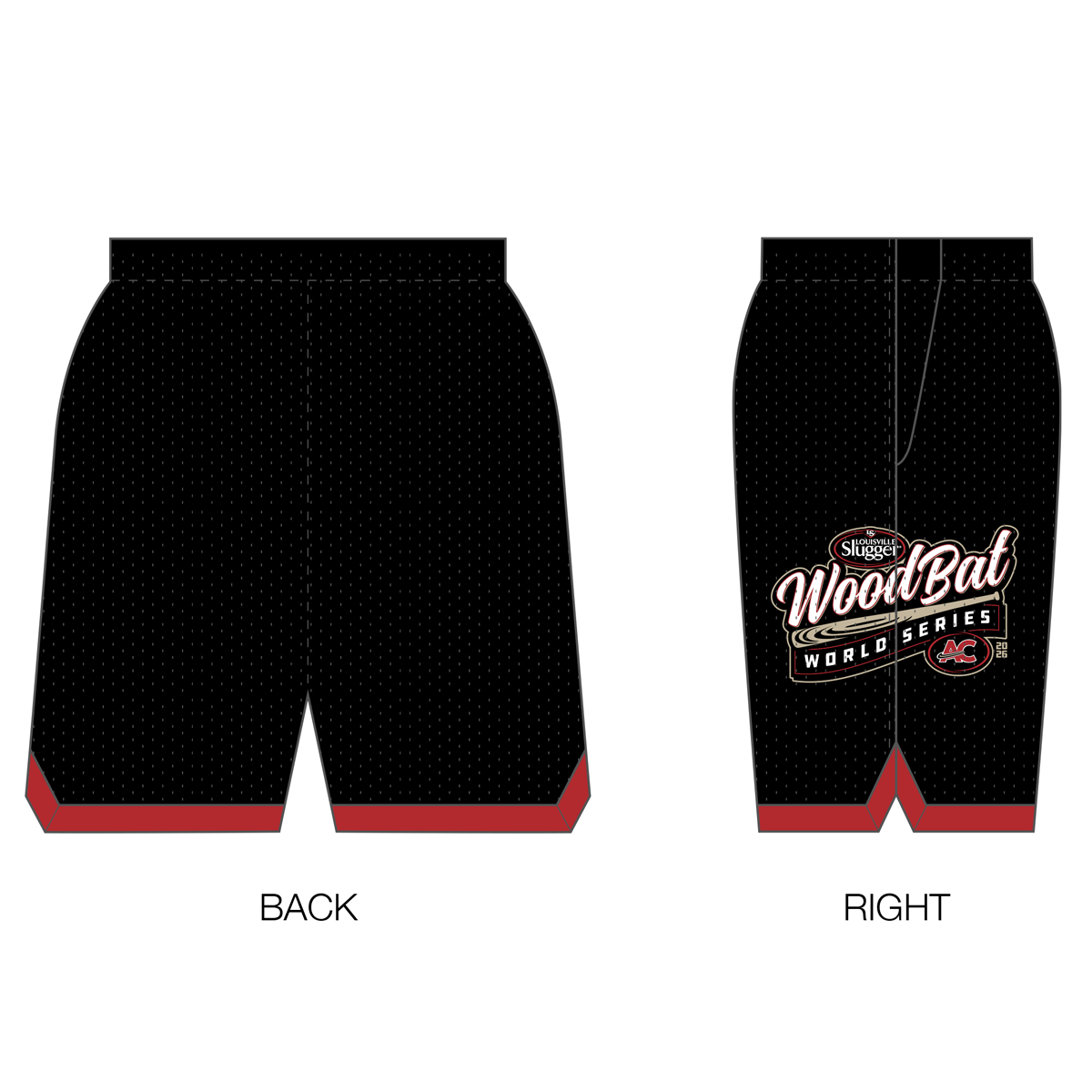 Wood Bat World Series Custom Retro Mesh Shorts