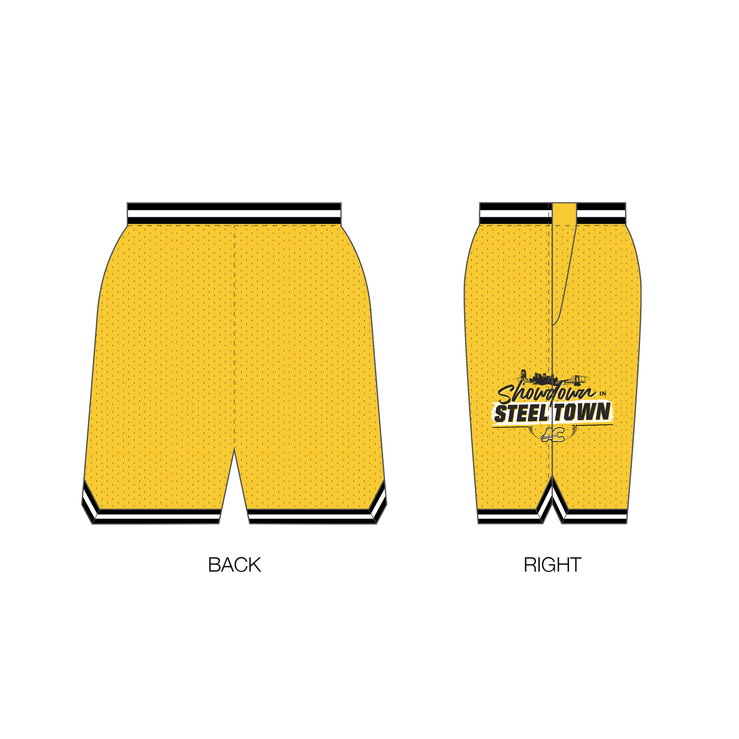 Showdown in Steel Town Custom Retro Mesh Shorts