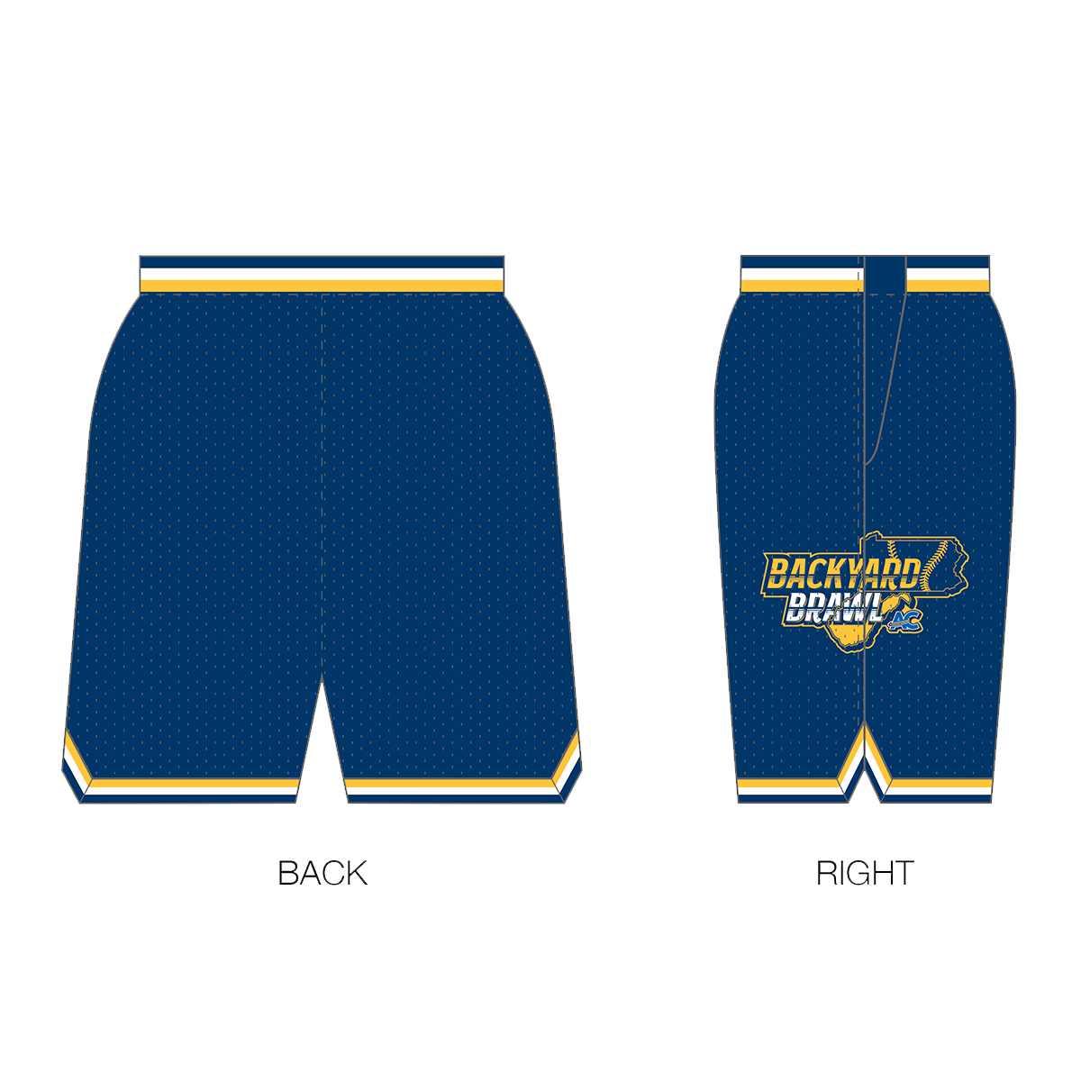 Backyard Brawl Custom Retro Mesh Shorts