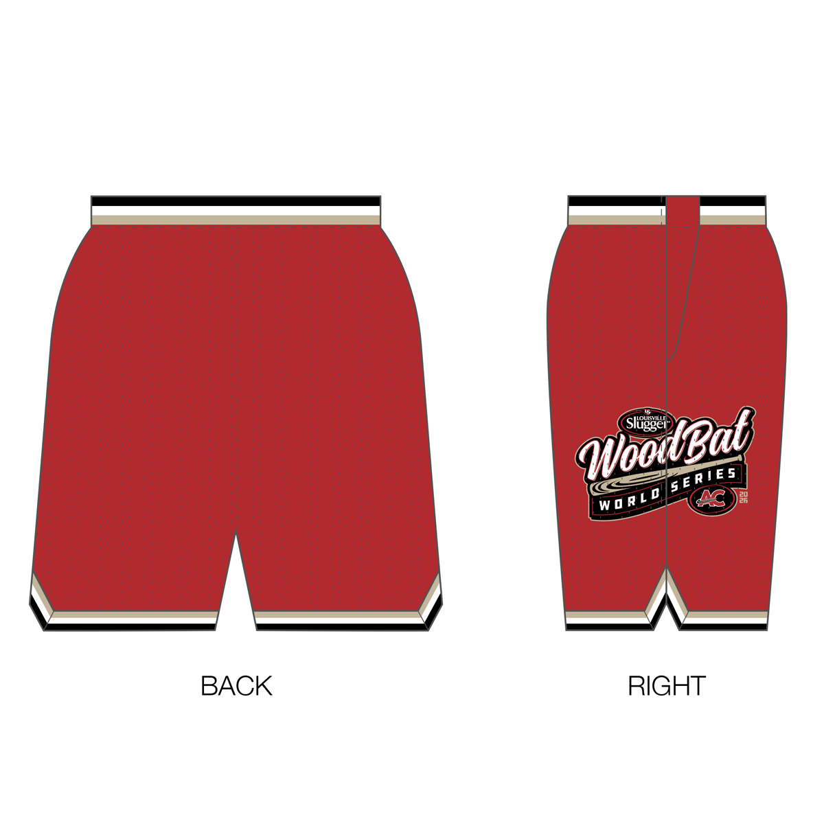 Wood Bat World Series Custom Retro Mesh Shorts