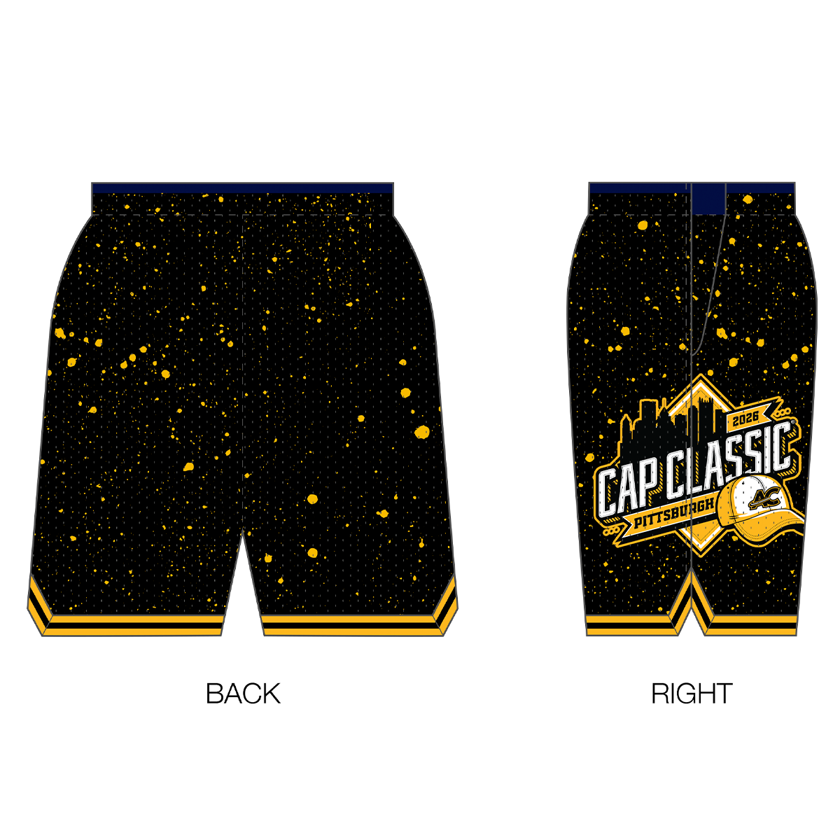 Cap Classic Pittsburgh Custom Retro Mesh Shorts