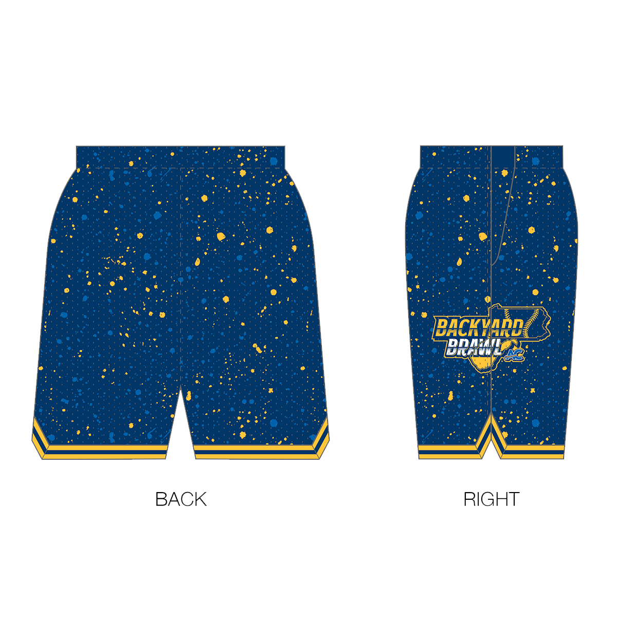 Backyard Brawl Custom Retro Mesh Shorts