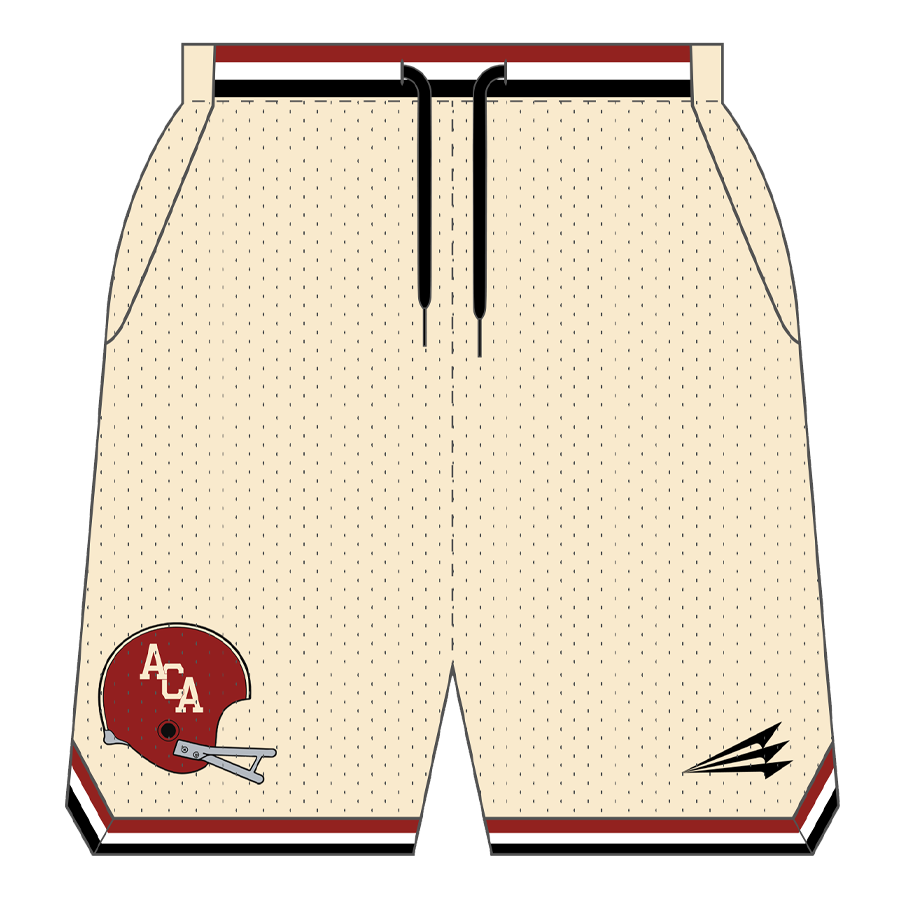 ACA Football Retro Cream Mesh Shorts