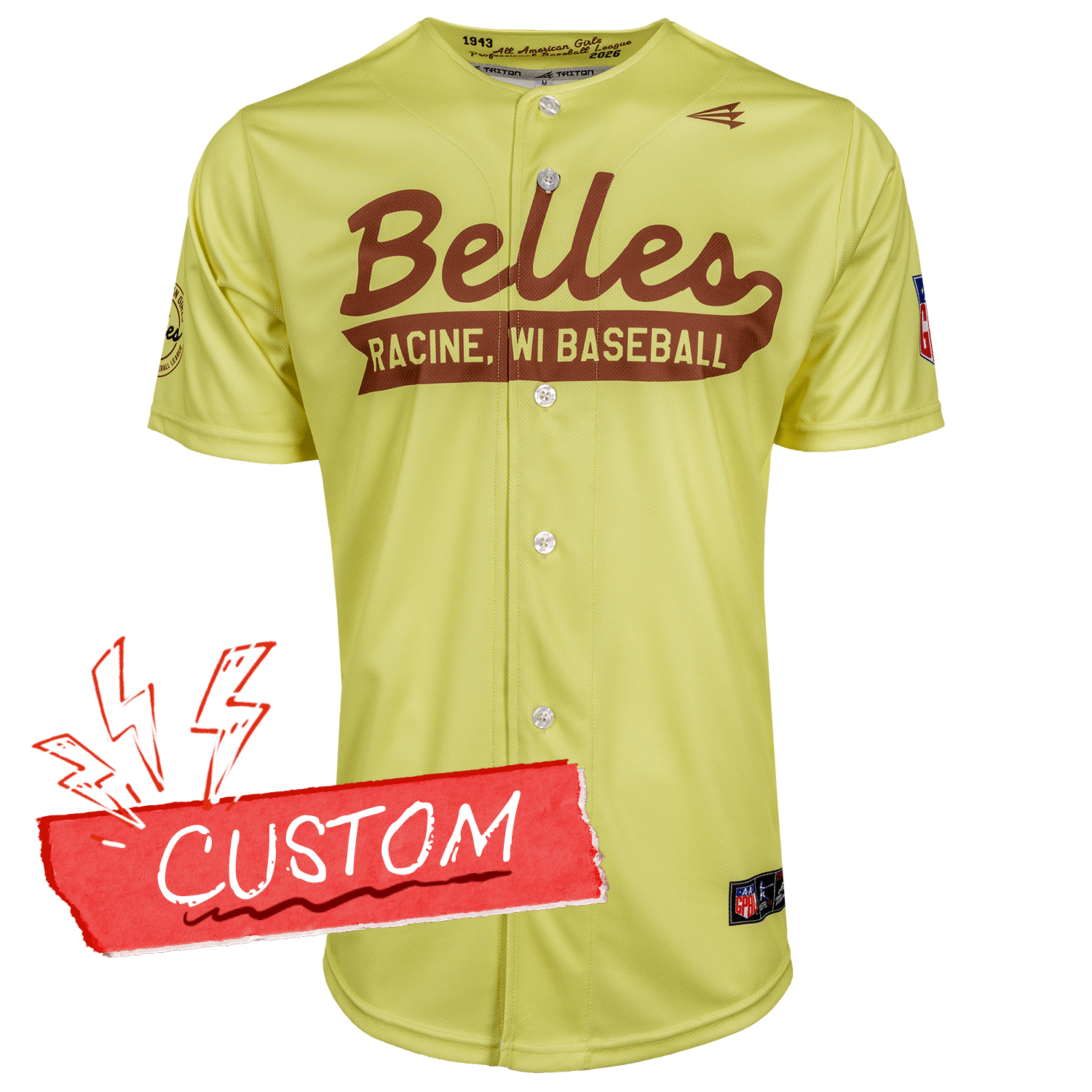 Racine Belles Custom Official Baseball Jersey