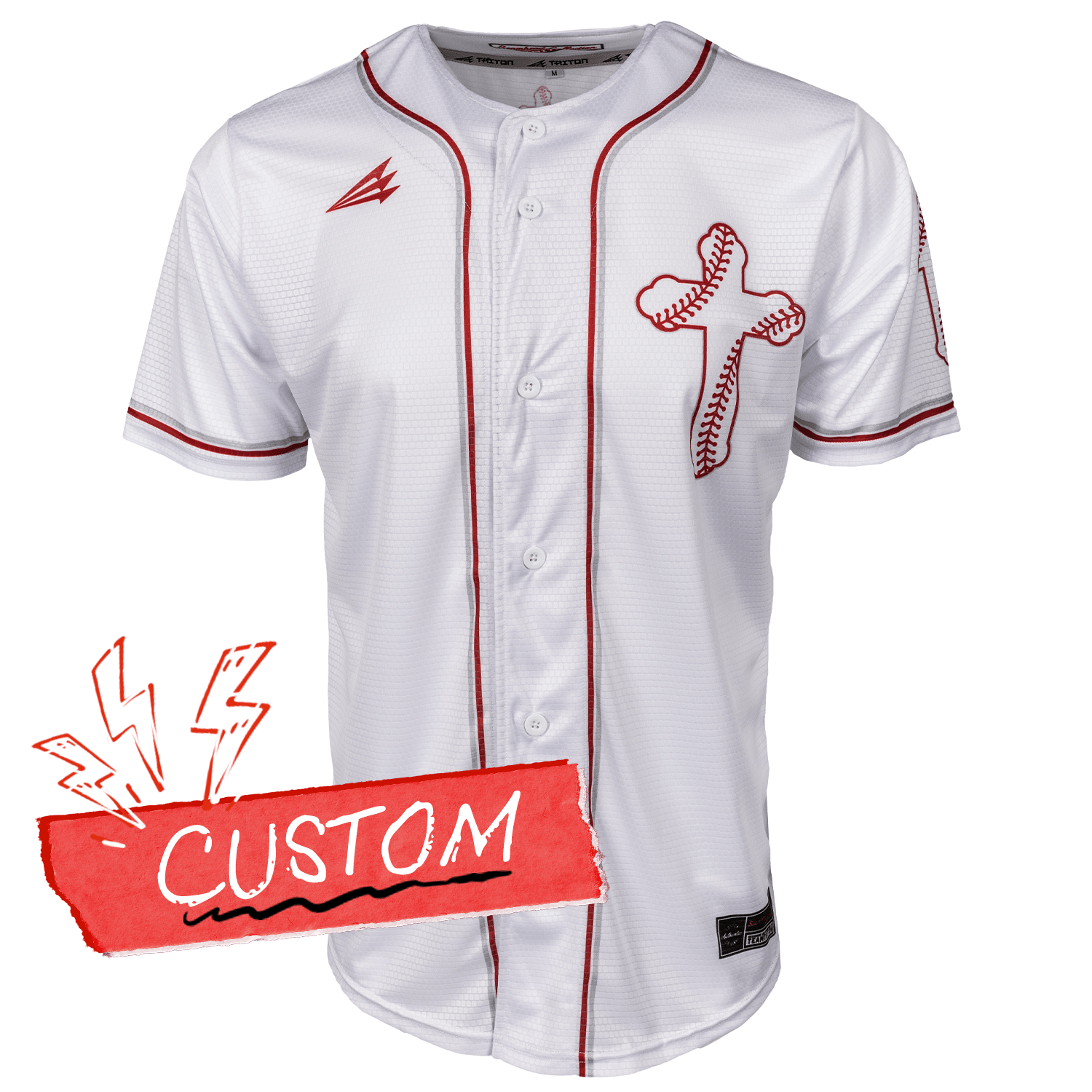 Seam Cross Jesus Triton Seamhead Collection Lifestyle CUSTOM Baseball Jersey Shirt