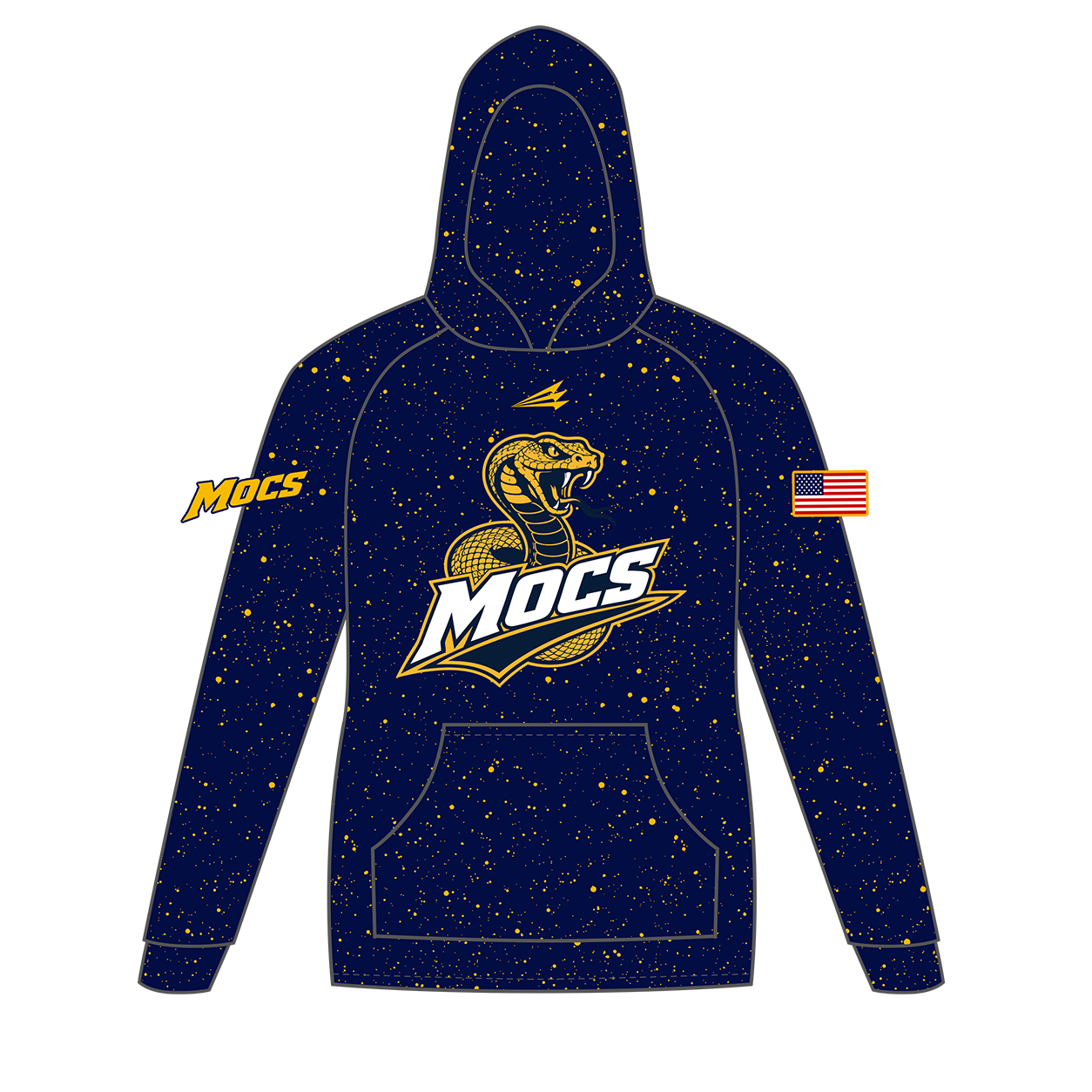 Montgomery Mocs Custom Vulcan Hoodie (Paint Splatter)